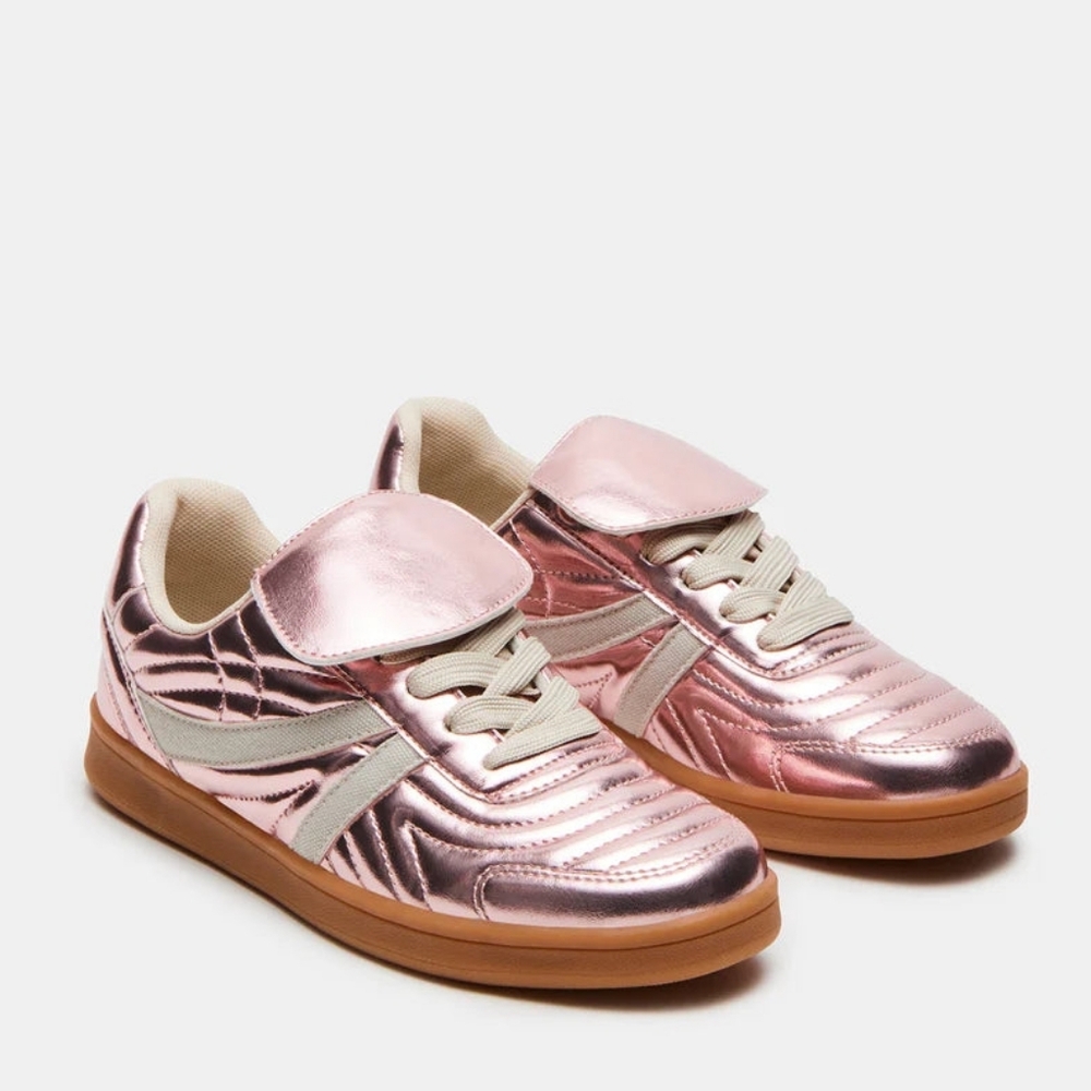NEW STEVE MADDEN Girls' Madridd. Metallic Pink Color. Size 3